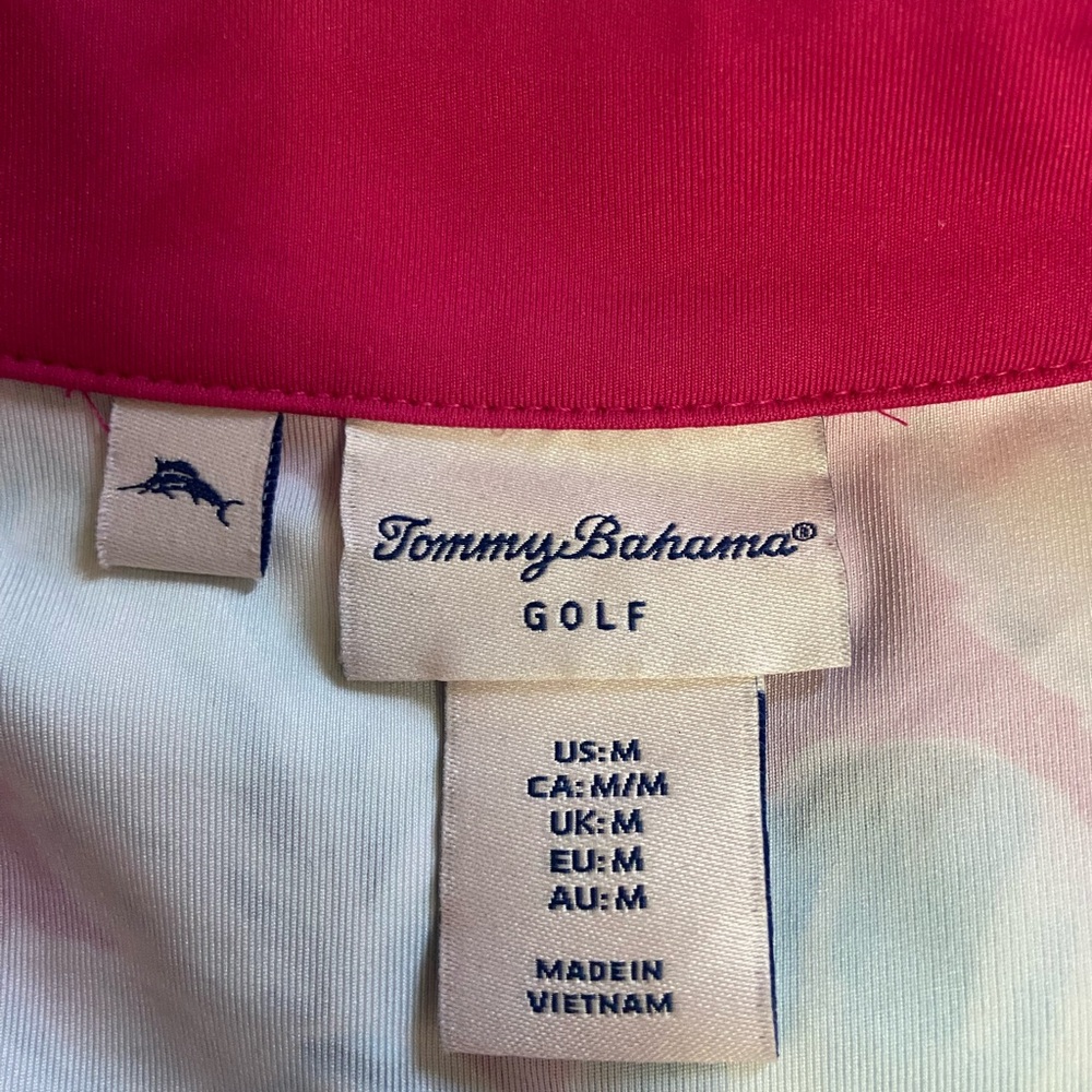 Tommy Bahama Sz M Pink and Blue Floral Women’s Mini Dress - Picture 2 of 11